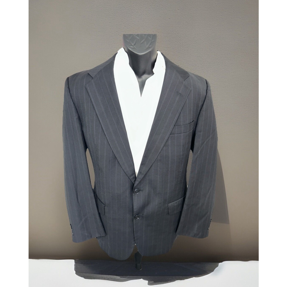 Botany 500 42R? Black W/ Pin Stripes 2 Button Single Vent Suit No Size Tags See